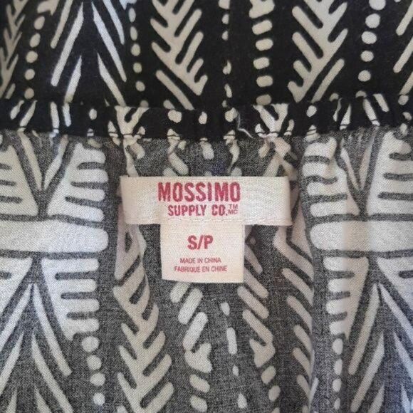 Mossimo Spaghetti Strap Scoop Neck Cinched Waist Aztec Scalloped Romper Blk Sz S - Picture 3 of 9